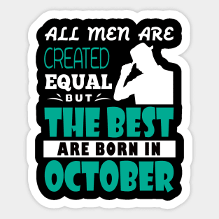 The best born in october Sticker